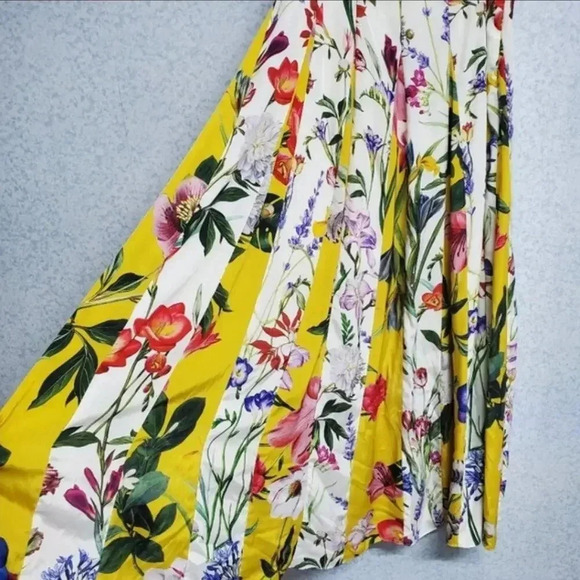 Rococo Sand Aprile Floral Maxi Skirt Size 0 Yellow Multi Paneled NWOT - Picture 6 of 7